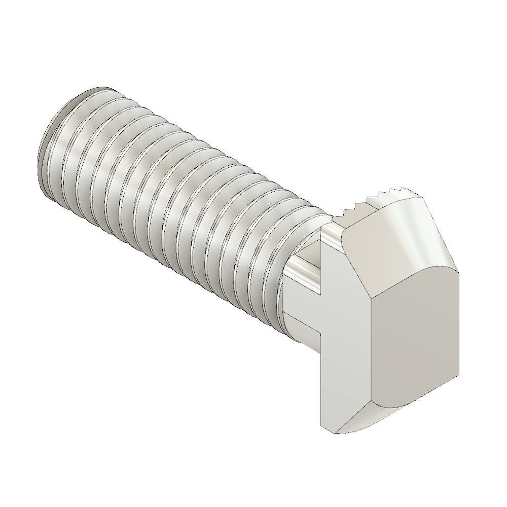 M8X20HHS-0 MODULAR SOLUTIONS ZINC PLATED FASTENER<br>M8 X 20 HAMMER HEAD SCREW